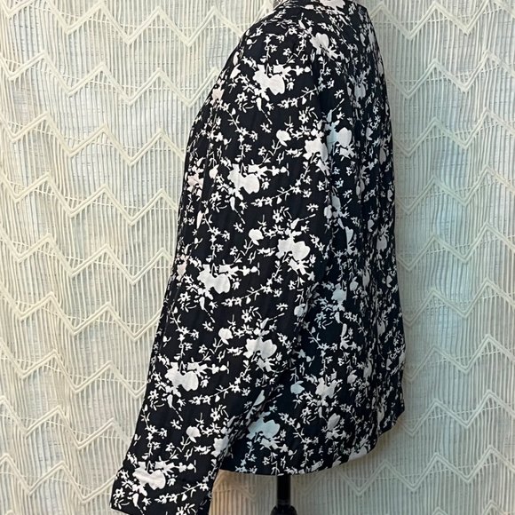 Coldwater Creek Sz 18 Black Ivory Button Down Suit Classic Business Jacket - Picture 3 of 11